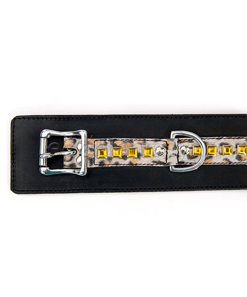 Leopard bling cuffs