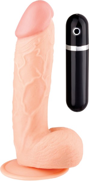 8" Vibrating Dong (Flesh)