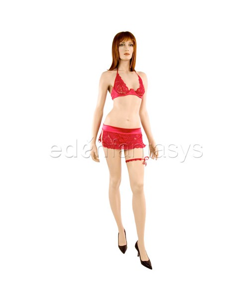 Lace bra and skirt set