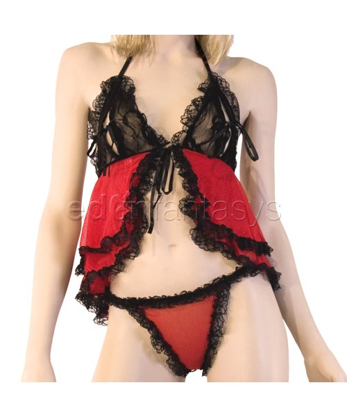 Spanish lace peek a boo set