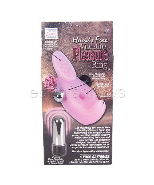 Hands free vibrating pleasure ring