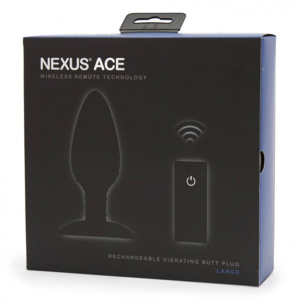 Nexus Ace Large Extra Quiet Remote Control Vibrating Butt Plug 5 Inch