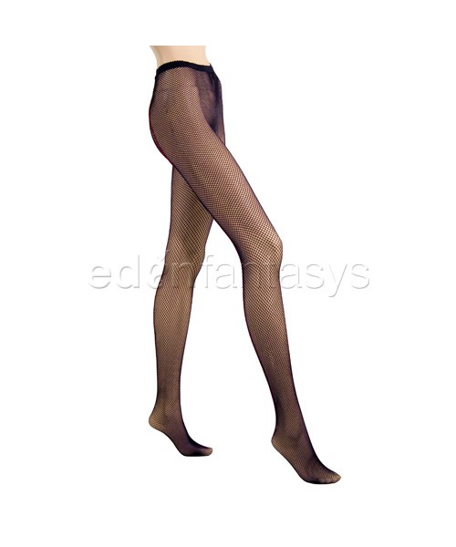 Contrast backseam fishnets