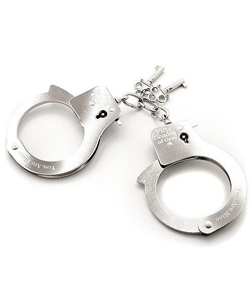 Fifty Shades of Grey You. Are. Mine. Metal Handcuffs