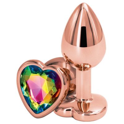 Rear Assets Rose Gold Heart Small BUTT PLUG