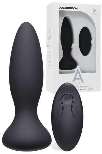 Doc Johnson A-Play Adventurous 5.25" Thrusting Butt Plug With Remote