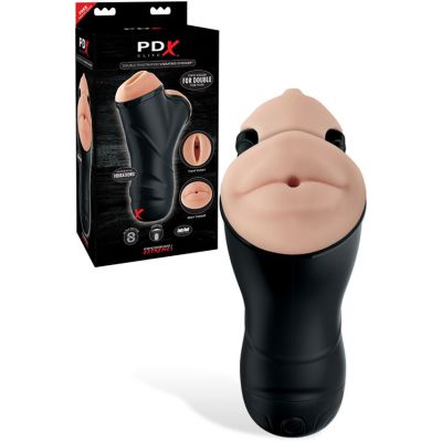 Pipedream Lifelike Dual Entry Vibrating Masturbator