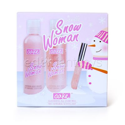 Vanilla snow woman glistening trio