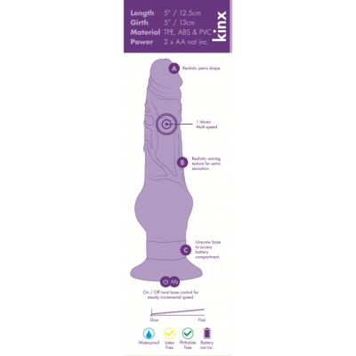 Kinx Mounty 5 Suction Cup Waterproof Realistic Vibrator