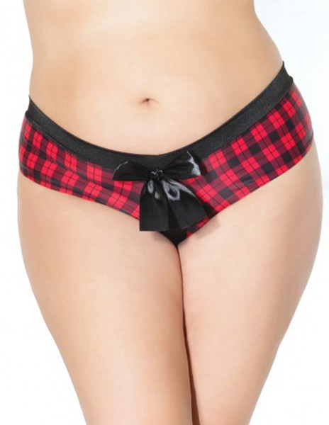 Coquette Plaid Crotchless Panty