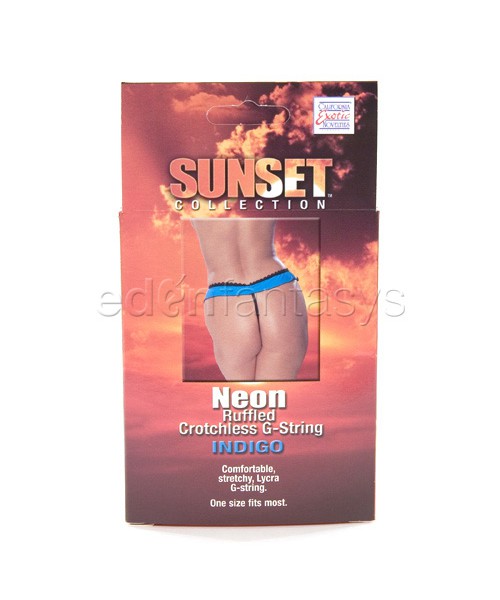 Sunset neon crotchless panty
