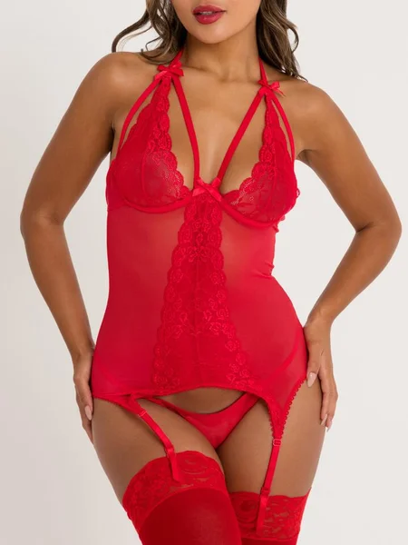 Lovehoney Wild Romance Red Basque Set — image 13 of 13