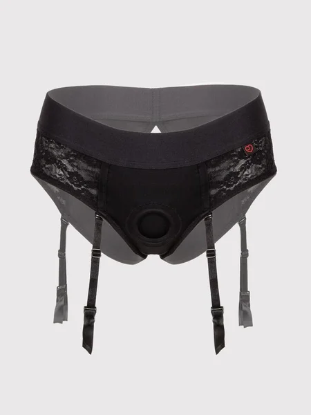 Lovehoney Unisex Crotchless Open-Back Lace Harness Briefs — image 19 of 19