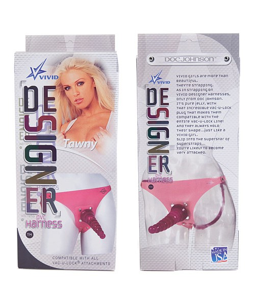 Vivid girls designer harness Tawny