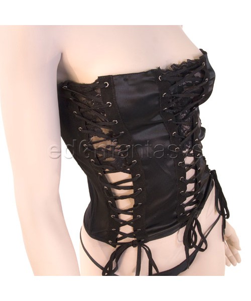 Lace up bustier set