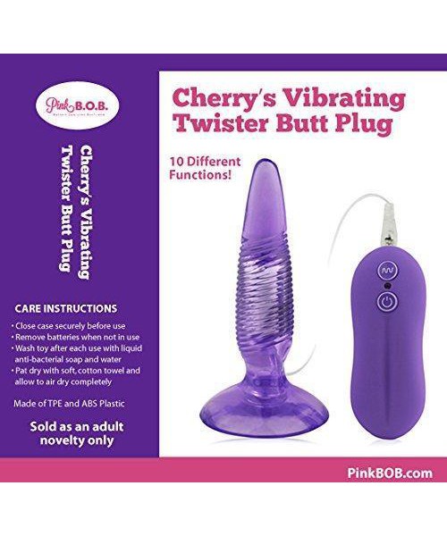 Cherry's Vibrating Twister Butt Plug