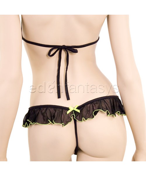 Halter-top teddy with g-string