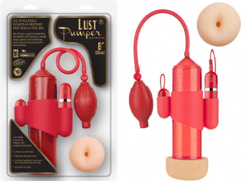 Lust Pumper 8" Vibrating Pump W/ Gauge