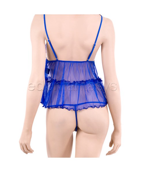 Sapphire mesh babydoll and g-string — image 4 of 7