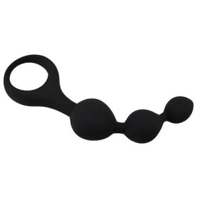 Loving Joy Triple Ripple Anal Beads Black