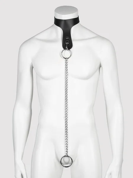 DOMINIX Deluxe Leather Collar with Cock Ring — image 16 of 16