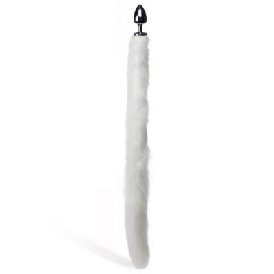 Tailz 3 25 Metal Anal Plug with Extra Long Arctic Mink Tail