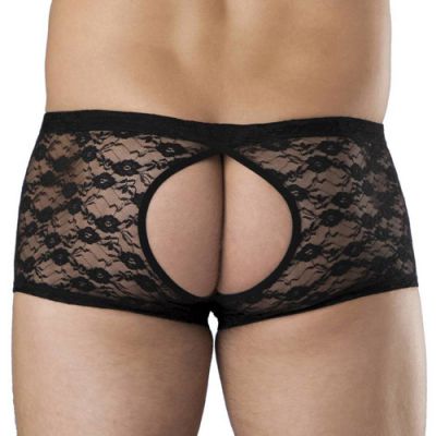 Crotchless sheer boxer