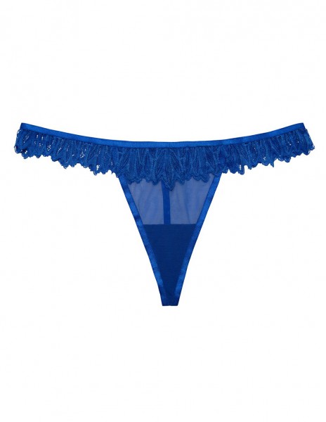 HUSTLER Lace & Satin Thong — image 4 of 8