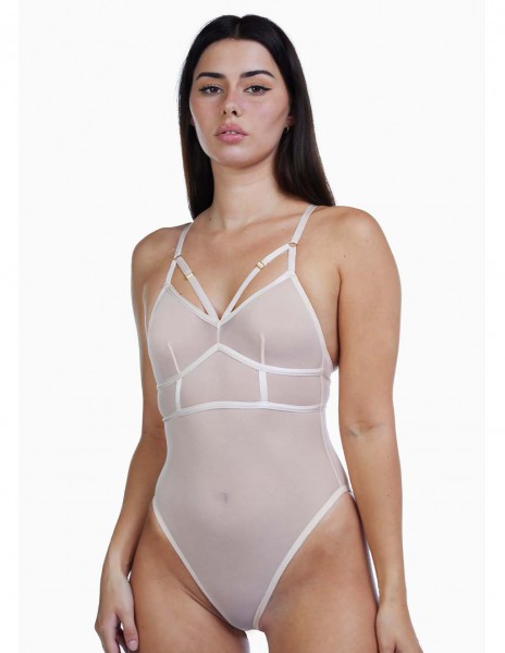 HUSTLER Strappy Mesh Teddy
