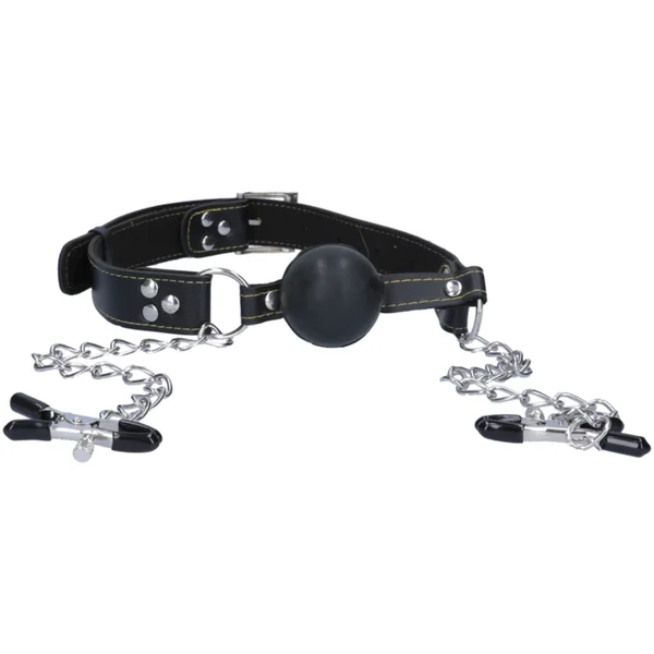 Fetish Fantasy Extreme Ball Gag & Nipple Clamps — image 5 of 6