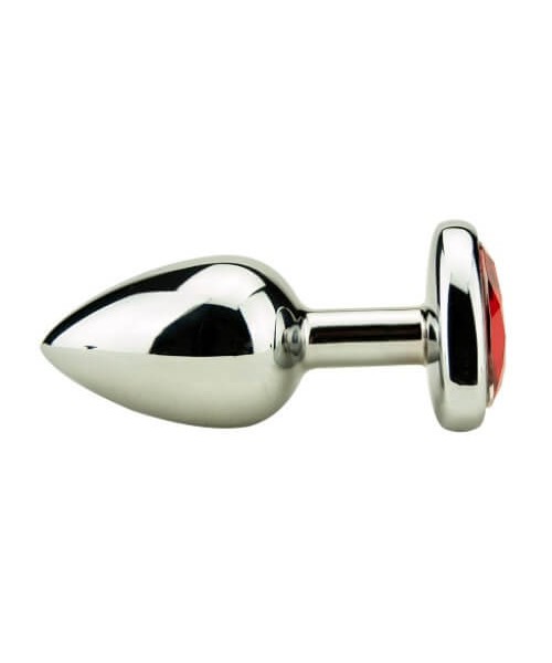 Precious Metals Heart Shaped Butt Plug-Silver — image 4 of 8