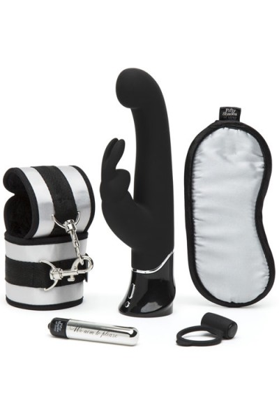 Fifty Shades Greedy Girl Rabbit Vibrator Couple's Play Box (5 Pce)