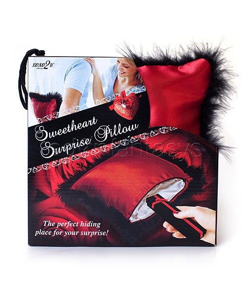 Sweetheart hide a gift pillow