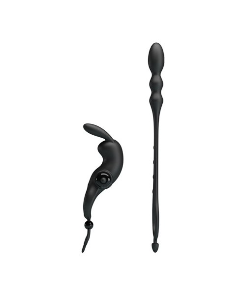 Vibrating cock ring with anal stimulator