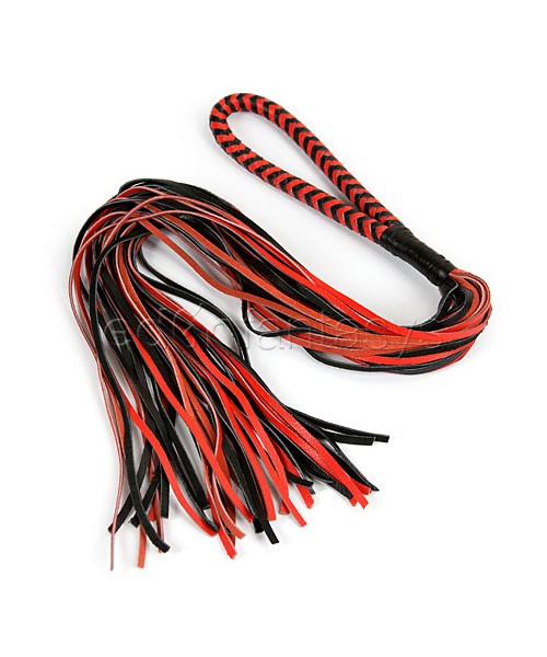 Calf leather two tone flogger
