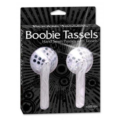 Boobie Tassels Hand Sewn Pasties White