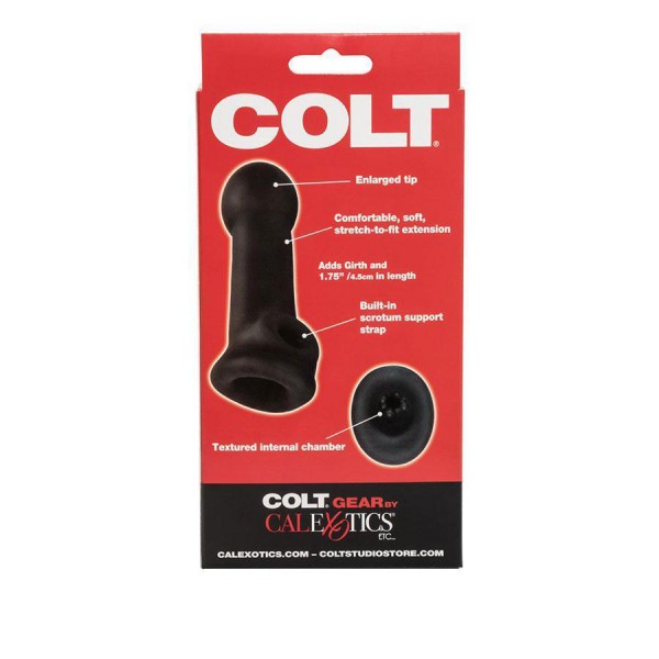 Colt Slugger Penis Extension Sleeve PureSkin Thin Black 6" Cock Sheath