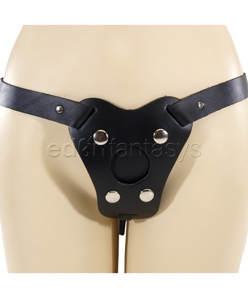 Fleece lined dildo harness