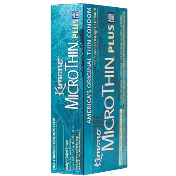 Kimono Micro Thin Aqua Lube Condom - Box of 12