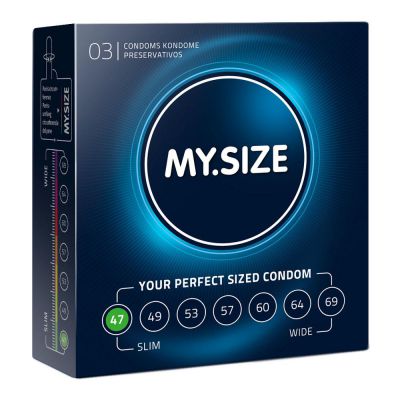 My Size Natural Latex Condom 47 Width 3 PCS