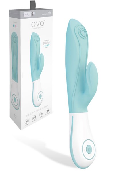 OVO Rechargeable 8.5" Soft-Touch Rabbit Vibrator