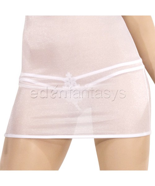 Sheer chemise with decorative motif