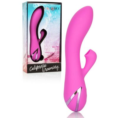 California Exotic 7 9 Silicone Rabbit Vibrator with Clitoral Suction