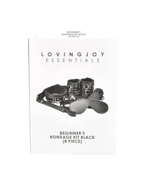 Loving Joy Beginner’s Bondage Kit Black (8 Piece)
