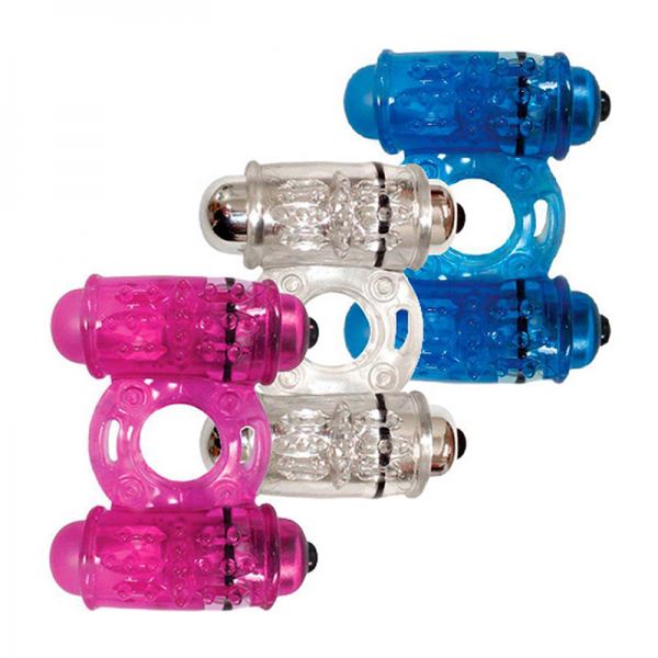 Screaming O Wow Double Wammy Vibrating Ring ASSORTED COLORS