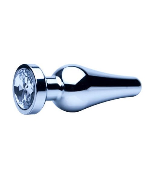 Precious Metals Smooth Silver Butt Plug-Large