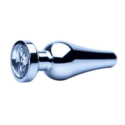 Precious Metals Smooth Silver Butt Plug Large