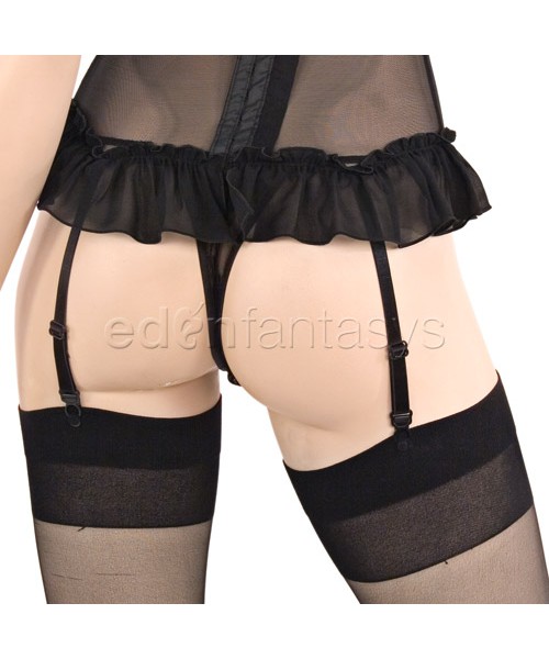 Sheer bustier set