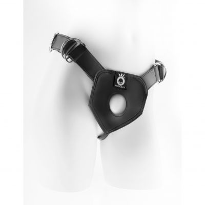 Pipedream Strap on King Cock Play Hard Harness Black