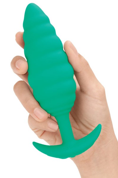 B-Vibe Twist Texture 6.3" Vibrating Silicone Butt Plug